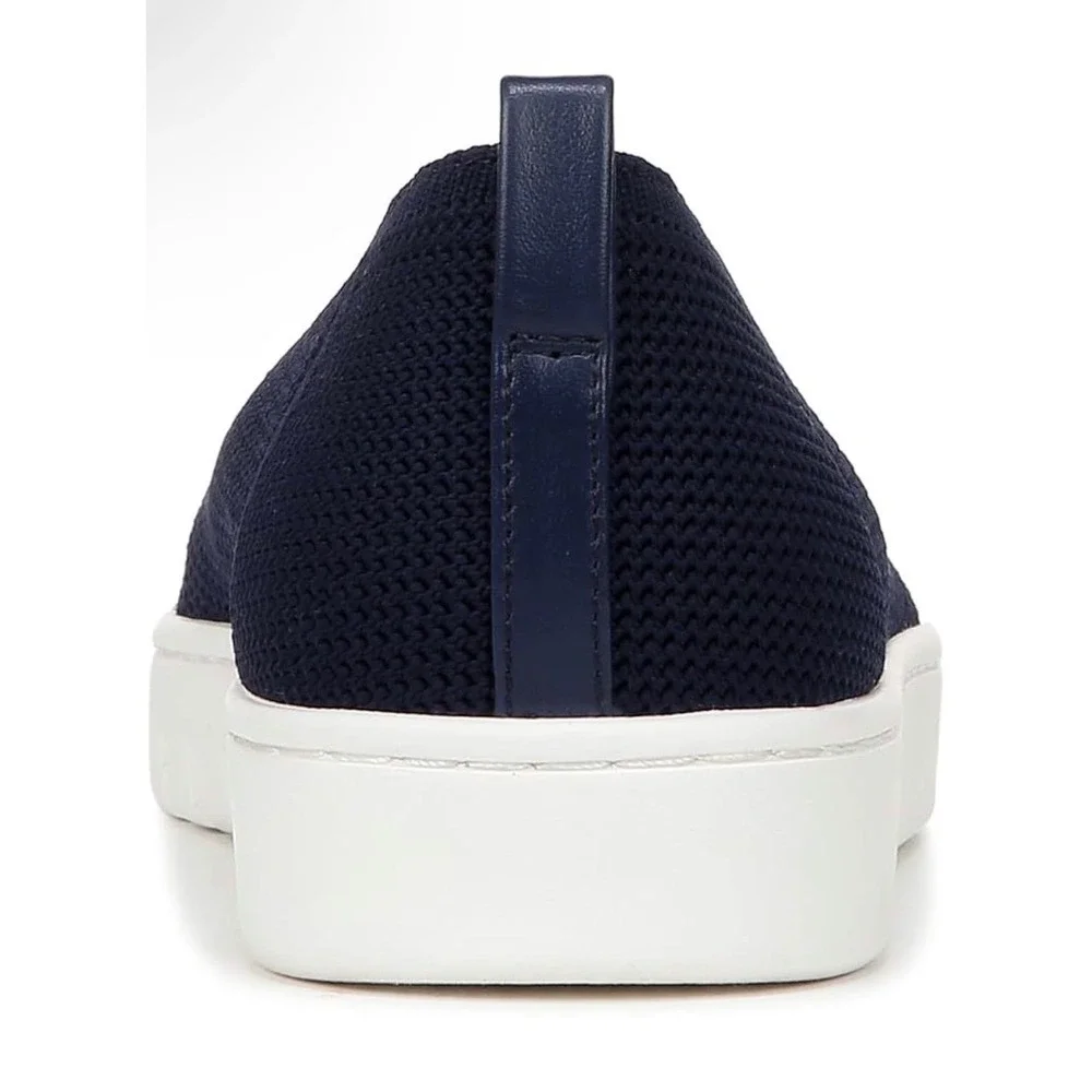 Vionic Womens 8 Medium Navy Blue Knit Slip On Sneakers Comfort Walking Flats New